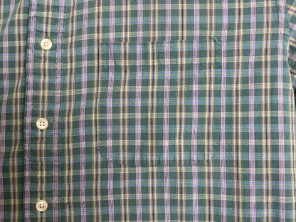 ブルックスブラザーズ チェック 長袖 ボタンダウン シャツ メンズ M 古着 BROOKS BROTHERS 長袖シャツ コットン ワイシャツ ポケット付き