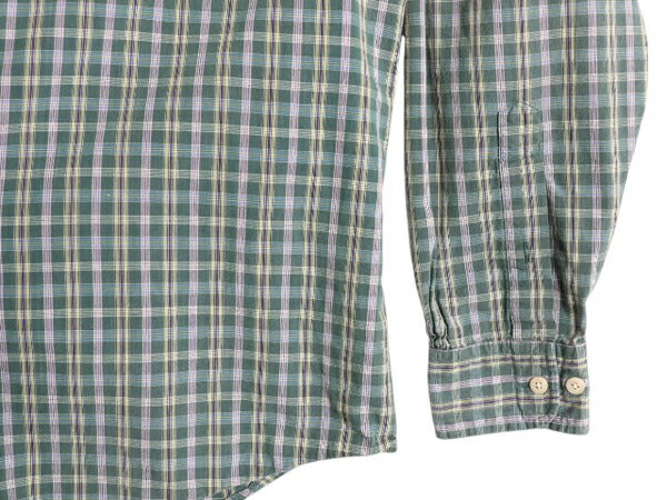 ブルックスブラザーズ チェック 長袖 ボタンダウン シャツ メンズ M 古着 BROOKS BROTHERS 長袖シャツ コットン ワイシャツ ポケット付き
