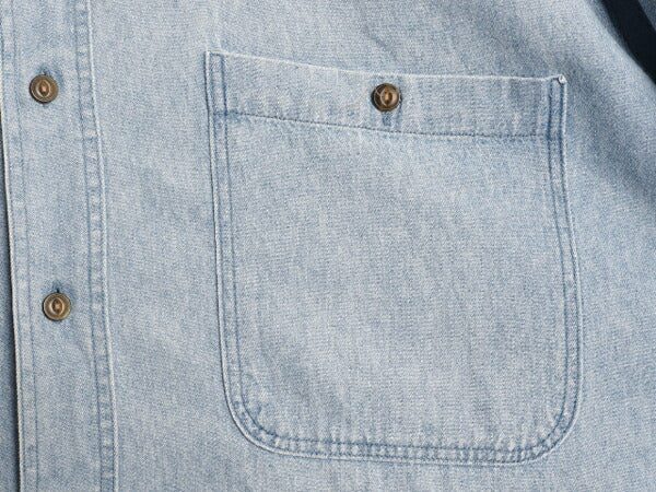 90s チャップス ラルフローレン 長袖 ボタンダウン デニム シャツ メンズ XL CHAPS ポロ 90年代 オールド BD 長袖シャツ ポケット付き 無地