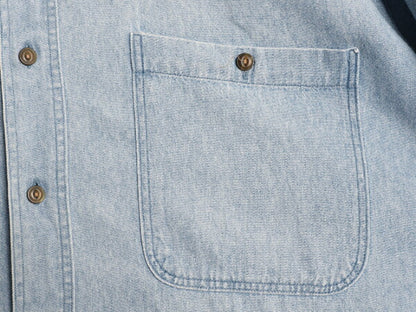 90s チャップス ラルフローレン 長袖 ボタンダウン デニム シャツ メンズ XL CHAPS ポロ 90年代 オールド BD 長袖シャツ ポケット付き 無地