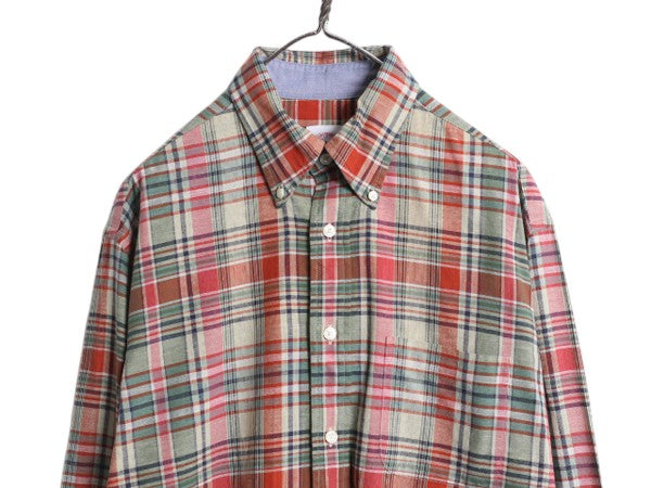 ブルックスブラザーズ チェック 長袖 ボタンダウン シャツ メンズ M / Brooks Brothers コットン 長袖シャツ ワイシャツ BD マルチカラー