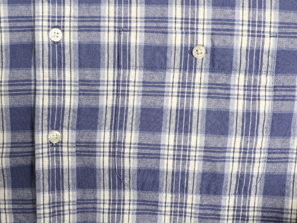 90s エディーバウアー チェック 長袖 ボタンダウン シャツ メンズ S 古着 オールド Eddie Bauer コットン 白タグ 長袖シャツ ポケット付き