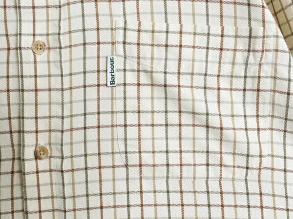 バブアー 長袖 ボタンダウン シャツ メンズ L / Barbour コットン 長袖シャツ ポケット付き タッタソール チェック マルチカラー BDシャツ