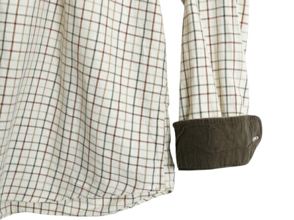 バブアー 長袖 ボタンダウン シャツ メンズ L / Barbour コットン 長袖シャツ ポケット付き タッタソール チェック マルチカラー BDシャツ