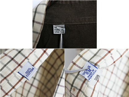 バブアー 長袖 ボタンダウン シャツ メンズ L / Barbour コットン 長袖シャツ ポケット付き タッタソール チェック マルチカラー BDシャツ