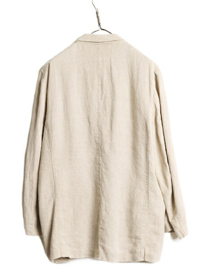 90s OLD GAP 100% リネン テーラード ジャケット レディース M / 90年代 オールド ギャップ ブレザー 無地 サマー ナチュラル 2ボタン 麻
