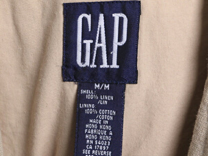 90s OLD GAP 100% リネン テーラード ジャケット レディース M / 90年代 オールド ギャップ ブレザー 無地 サマー ナチュラル 2ボタン 麻