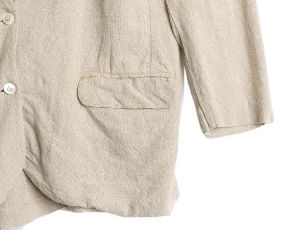 90s OLD GAP 100% リネン テーラード ジャケット レディース M / 90年代 オールド ギャップ ブレザー 無地 サマー ナチュラル 2ボタン 麻