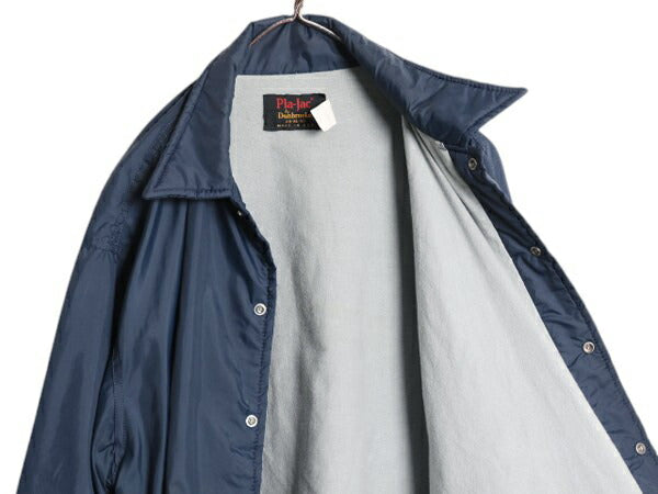 80s USA製 PlaJac by Dunbrooke ナイロン コーチ ジャケット メンズ XL / ヴィンテージ ブルゾン ジャンパー 企業物 プリント ライナー付き