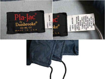 80s USA製 PlaJac by Dunbrooke ナイロン コーチ ジャケット メンズ XL / ヴィンテージ ブルゾン ジャンパー 企業物 プリント ライナー付き