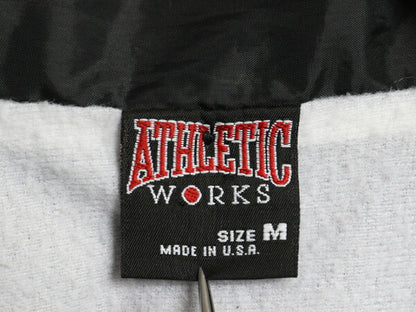 90s USA製 ATHLETIC WORKS ナイロン コーチ ジャケット メンズ M 黒 オールド ブルゾン ジャンパー 無地 ブランク ライナー付き ブラック