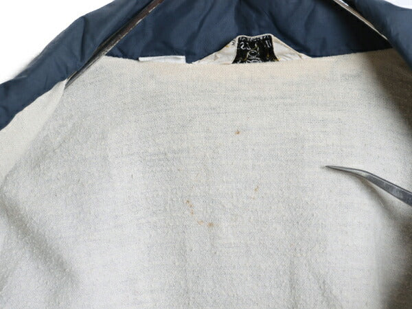 70s West Wind ナイロン コーチ ジャケット メンズ L / 古着 ヴィンテージ カレッジ バック プリント ライナー付き ブルゾン ジャンパー 紺