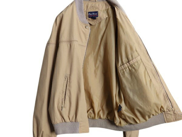 80s 90s Par Four ダービー ジャケット メンズ L / 古着 オールド ヴィンテージ フルジップ カップショルダー スイングトップ ジャンパー