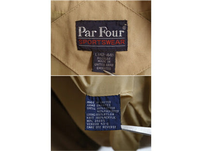 80s 90s Par Four ダービー ジャケット メンズ L / 古着 オールド ヴィンテージ フルジップ カップショルダー スイングトップ ジャンパー