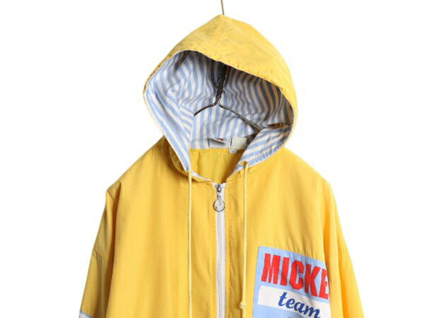 90s ディズニー オフィシャル ミッキー プリント セーリング ジャケット メンズ レディース L オールド キャラクター ジャンパー パーカー