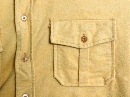 80s エディ―バウアー コットン シャモア クロス シャツ メンズ L / 80年代 ヴィンテージ Eddie Bauer 黒タグ ネルシャツ 長袖シャツ 無地