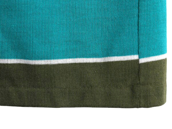 デッドストック 70s ボーダー 半袖 Tシャツ メンズ S 程/ 未使用品 ヴィンテージ マルチカラー モックネック シングルステッチ カットソー