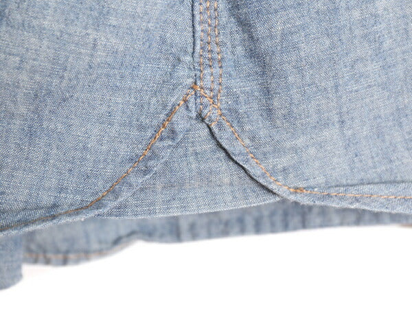 ラルフローレン 100% コットン シャンブレー シャツ レディース L ポロ ワーク 長袖シャツ LAUREN JEANS Co マチ付き ヴィンテージ モデル