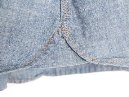 ラルフローレン 100% コットン シャンブレー シャツ レディース L ポロ ワーク 長袖シャツ LAUREN JEANS Co マチ付き ヴィンテージ モデル