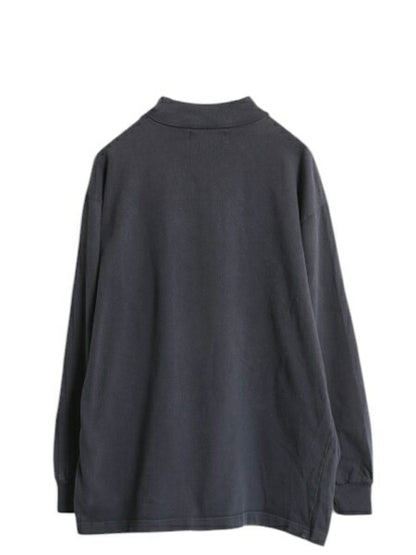 CP RL-93 90s ラルフローレン モックネック デザイン 長袖 Tシャツ メンズ M ポロ オールド 当時物 ロンT カットソー ラガーシャツ 素材 黒