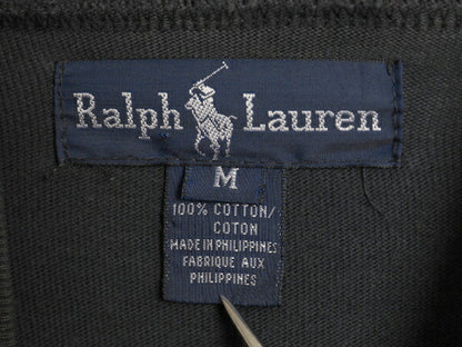 CP RL-93 90s ラルフローレン モックネック デザイン 長袖 Tシャツ メンズ M ポロ オールド 当時物 ロンT カットソー ラガーシャツ 素材 黒