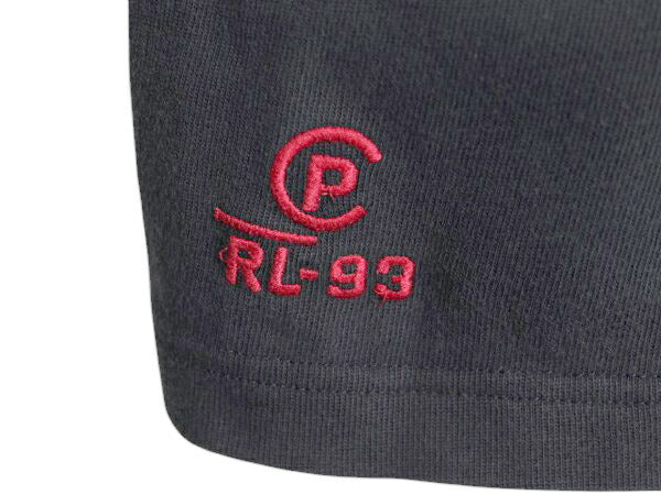 CP RL-93 90s ラルフローレン モックネック デザイン 長袖 Tシャツ メンズ M ポロ オールド 当時物 ロンT カットソー ラガーシャツ 素材 黒