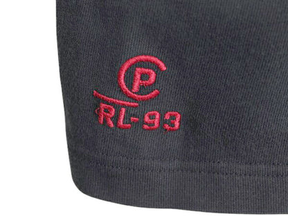 CP RL-93 90s ラルフローレン モックネック デザイン 長袖 Tシャツ メンズ M ポロ オールド 当時物 ロンT カットソー ラガーシャツ 素材 黒
