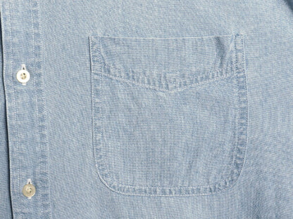 90s バナナリパブリック ボタンダウン 長袖 シャンブレー シャツ メンズ L / オールド 旧タグ 長袖シャツ シンプル ポケット付き コットン