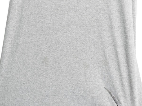 00s USA製 ナイキ 長袖 Tシャツ メンズ L 古着 オールド センター スモール スウッシュ ロンT ロングTシャツ ロゴT ワンポイント 当時物 灰
