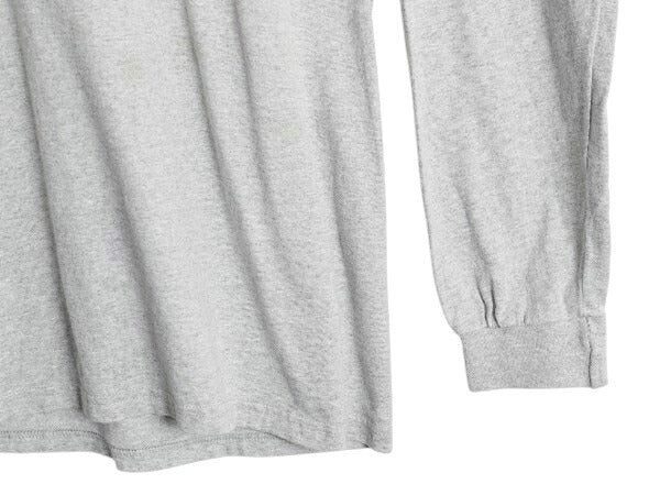 00s USA製 ナイキ 長袖 Tシャツ メンズ L 古着 オールド センター スモール スウッシュ ロンT ロングTシャツ ロゴT ワンポイント 当時物 灰