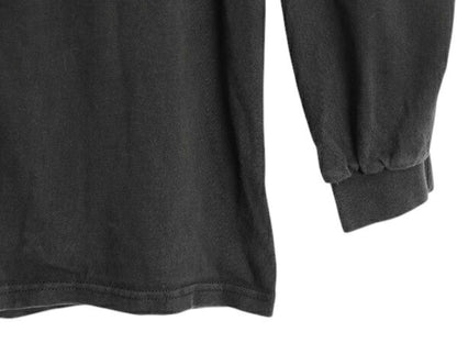 90s USA製 ナイキ モックネック 長袖 Tシャツ メンズ L / オールド ロンT ロングTシャツ ロゴT スウッシュ ヘビーウェイト ワンポイント 黒