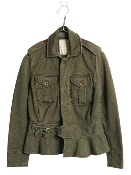 ラルフローレン ラグビー ミリタリー ジャケット レディース XS ポロ スウェット ヴィンテージ タイプ イギリス軍 バトルドレス ショート丈