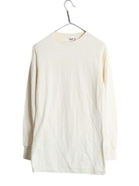80s USA製 デュオフォールド 2レイヤー 長袖 Tシャツ メンズ M / ヴィンテージ ロングTシャツ ロンT 無地 カットソー インナー ナチュラル