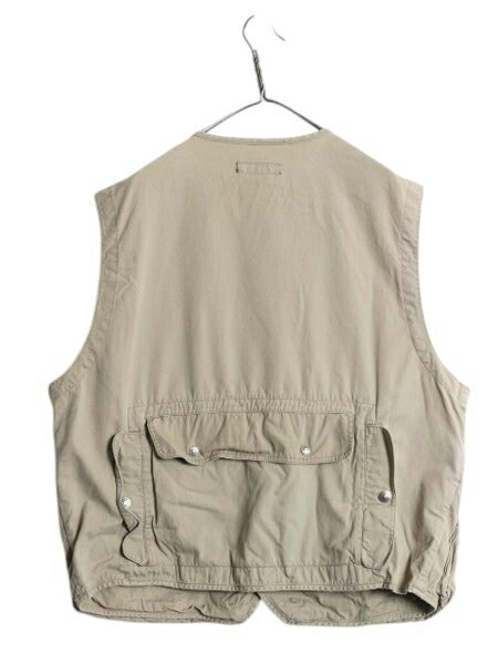 90s バナナリパブリック サファリ ベスト メンズ XL 古着 オールド アウトドア 重ね着 ハンティング フィッシング 多ポケット 大きいサイズ
