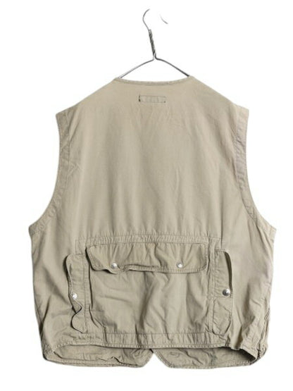 90s バナナリパブリック サファリ ベスト メンズ XL 古着 オールド アウトドア 重ね着 ハンティング フィッシング 多ポケット 大きいサイズ