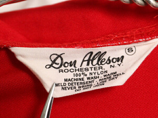 70s Don Alleson 半袖 ベースボール シャツ メンズ S ヴィンテージ ジャージ 半袖シャツ 重ね着 前開き ツートン バック 刺繍 ボックス 赤