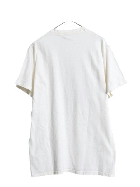 90s USA製 ネコ イラスト プリント Tシャツ メンズ レディース L / オールド アニマル 猫 アート グラフィック コットン ヘビーウェイト 白