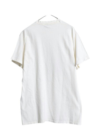 90s USA製 ネコ イラスト プリント Tシャツ メンズ レディース L / オールド アニマル 猫 アート グラフィック コットン ヘビーウェイト 白