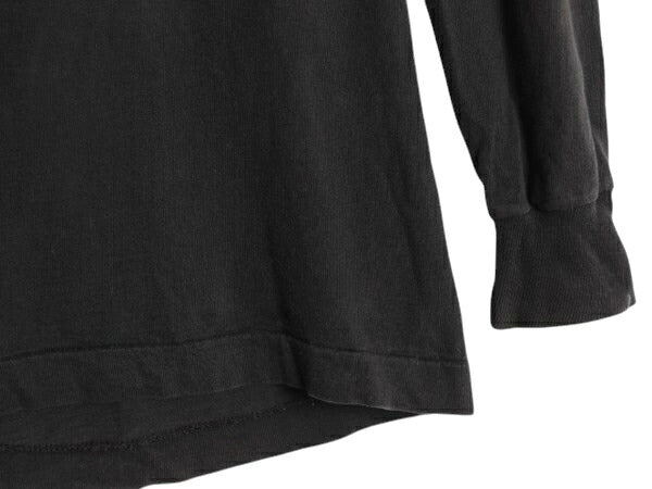 90s USA製 企業 プリント 長袖 Tシャツ メンズ M オールド ロンT ロングTシャツ シングルステッチ フルーツオブザルーム 黒 当時物 企業物