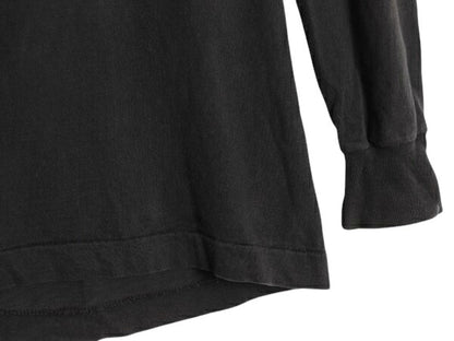 90s USA製 企業 プリント 長袖 Tシャツ メンズ M オールド ロンT ロングTシャツ シングルステッチ フルーツオブザルーム 黒 当時物 企業物