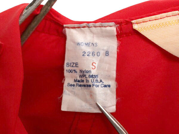 80s USA製 エルエルビーン ナイロン アノラック パーカー ジャケット レディース S ヴィンテージ LLBEAN WOOLRICH プルオーバー マンパ 赤