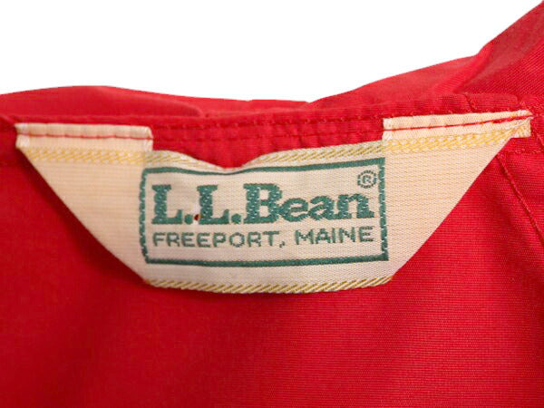 80s USA製 エルエルビーン ナイロン アノラック パーカー ジャケット レディース S ヴィンテージ LLBEAN WOOLRICH プルオーバー マンパ 赤