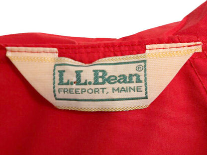 80s USA製 エルエルビーン ナイロン アノラック パーカー ジャケット レディース S ヴィンテージ LLBEAN WOOLRICH プルオーバー マンパ 赤