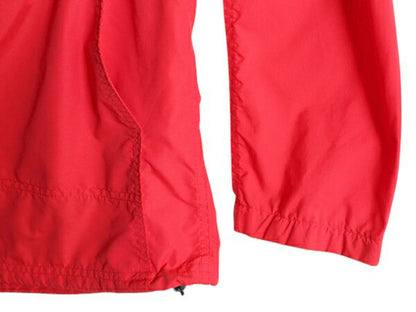80s USA製 エルエルビーン ナイロン アノラック パーカー ジャケット レディース S ヴィンテージ LLBEAN WOOLRICH プルオーバー マンパ 赤