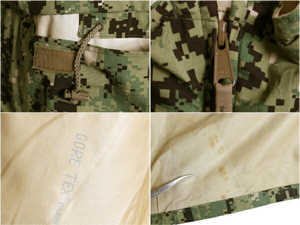 10年製 米軍実物 US NAVY デジタル ウッドランドカモ 迷彩 ゴアテックス ジャケット MEDIUM REGULAR / ECWCS AOR2 ミリタリー ブルゾン NWU