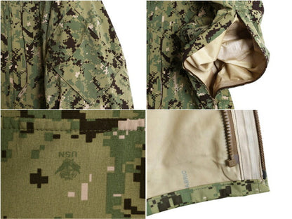 10年製 米軍実物 US NAVY デジタル ウッドランドカモ 迷彩 ゴアテックス ジャケット MEDIUM REGULAR / ECWCS AOR2 ミリタリー ブルゾン NWU