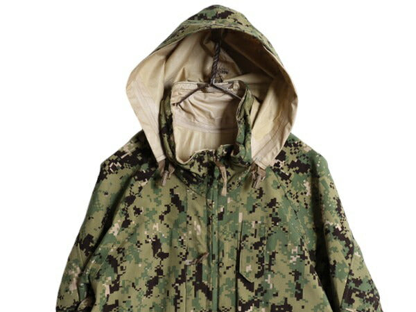 10年製 米軍実物 US NAVY デジタル ウッドランドカモ 迷彩 ゴアテックス ジャケット MEDIUM REGULAR / ECWCS AOR2 ミリタリー ブルゾン NWU