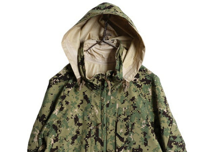 10年製 米軍実物 US NAVY デジタル ウッドランドカモ 迷彩 ゴアテックス ジャケット MEDIUM REGULAR / ECWCS AOR2 ミリタリー ブルゾン NWU