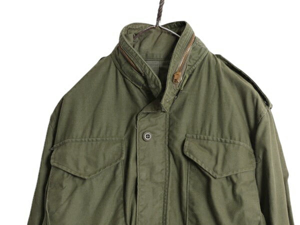 80s 81年製 米軍実物 US ARMY M-65 フィールド ジャケット X-SMALL LONG 古着 80年代 ヴィンテージ ミリタリー 3rd ブラス M65 ジャンパー