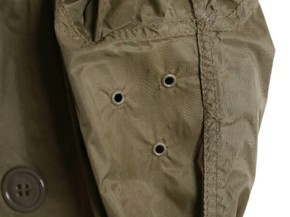 60s 61年製 米軍実物 US ARMY TAUPE ライトウェイト ナイロン レイン コート メンズ S 程/ 軍物 ヴィンテージ ミリタリー トレンチコート